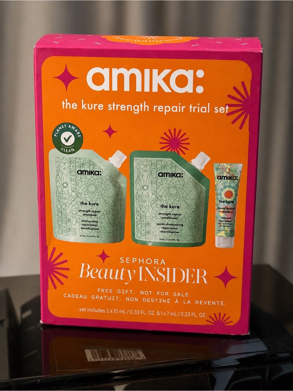 amika Trial Set in Bright Orange and Pink Packaging